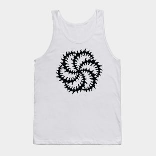 Double Six Sided Triskelion Crop Circle Tank Top